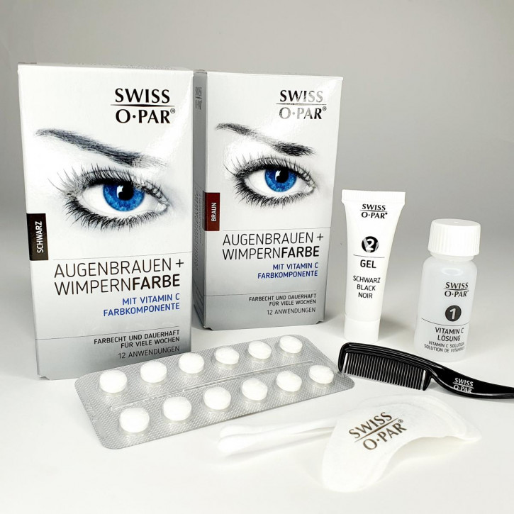 Tinte para cejas y pestañas 2.0 de Swiss o-Par, a prueba de agua, de color resistente
