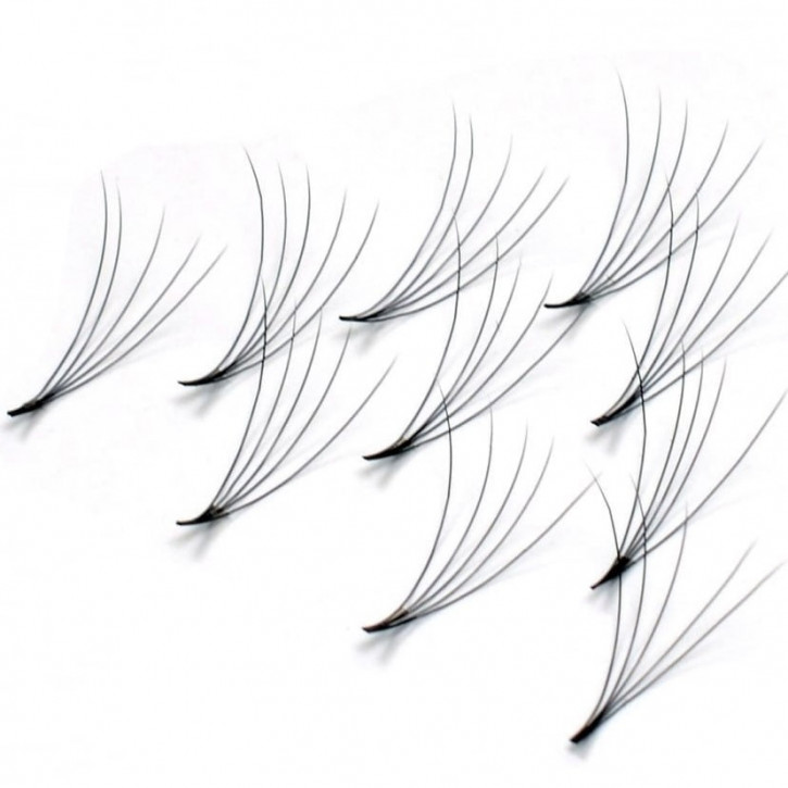 120 Flare Lashes 5D, ultra-light, knot-free | 0.07mm thin | length 8mm | C-Curl
